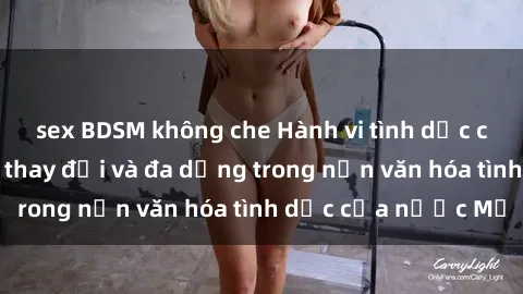 sex BDSM không che Hành vi tình dục của người Mỹ: Sự thay đổi và đa dạng trong nền văn hóa tình dục của nước Mỹ
